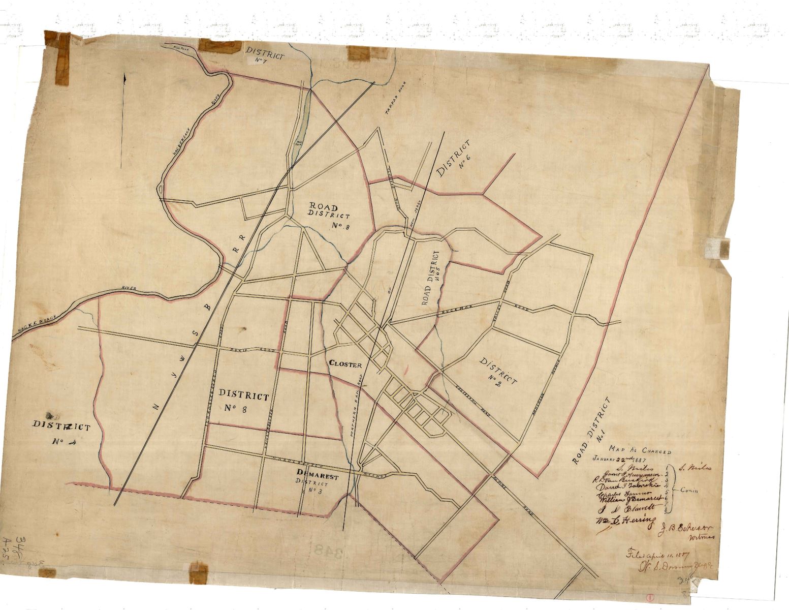 closter proposed town map 1887